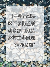 兰州市城关区五泉街道联动多部门打造乡村生态景观“洁净长廊”