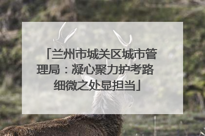 兰州市城关区城市管理局：凝心聚力护考路 细微之处显担当