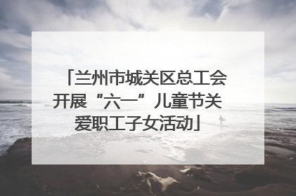 兰州市城关区总工会开展“六一”儿童节关爱职工子女活动