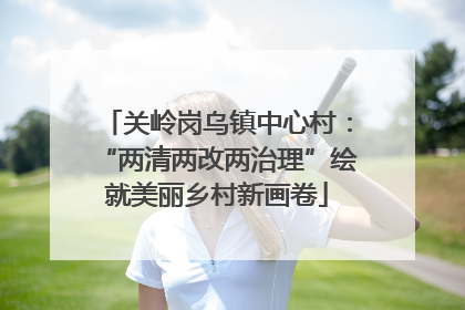 关岭岗乌镇中心村：“两清两改两治理”绘就美丽乡村新画卷