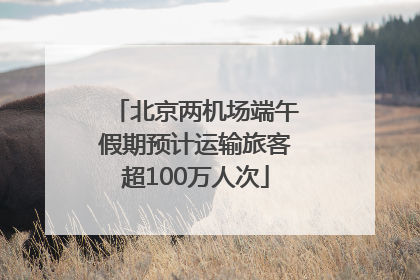 北京两机场端午假期预计运输旅客超100万人次