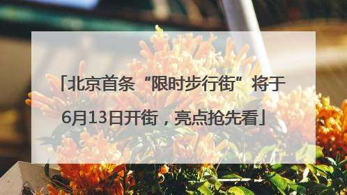 北京首条“限时步行街”将于6月13日开街，亮点抢先看