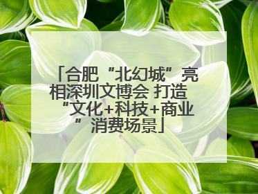 合肥“北幻城”亮相深圳文博会 打造“文化+科技+商业”消费场景
