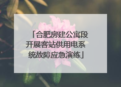 合肥房建公寓段开展客站供用电系统故障应急演练