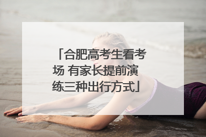 合肥高考生看考场 有家长提前演练三种出行方式