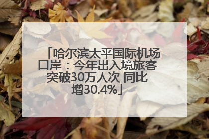哈尔滨太平国际机场口岸：今年出入境旅客突破30万人次 同比增30.4%