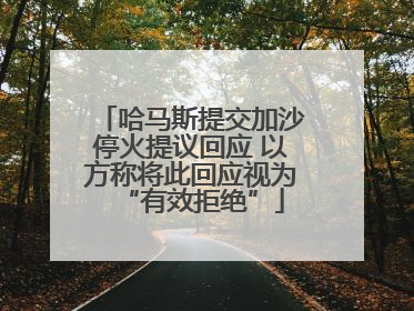哈马斯提交加沙停火提议回应 以方称将此回应视为“有效拒绝”