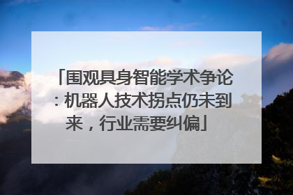 围观具身智能学术争论：机器人技术拐点仍未到来，行业需要纠偏