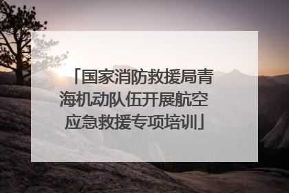 国家消防救援局青海机动队伍开展航空应急救援专项培训