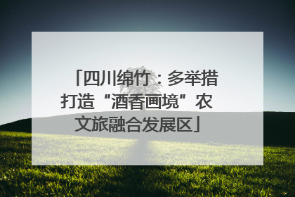 四川绵竹：多举措打造“酒香画境”农文旅融合发展区