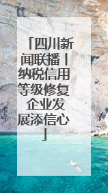 四川新闻联播丨纳税信用等级修复 企业发展添信心