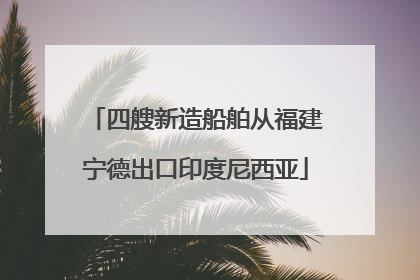 四艘新造船舶从福建宁德出口印度尼西亚