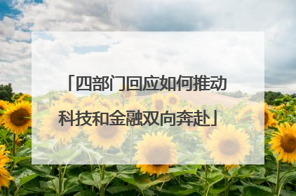 四部门回应如何推动科技和金融双向奔赴