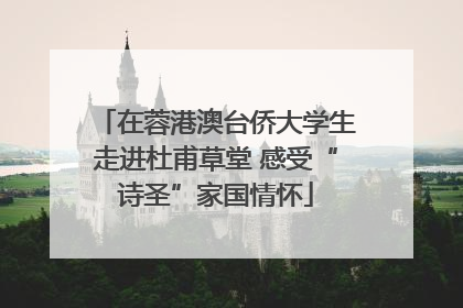 在蓉港澳台侨大学生走进杜甫草堂 感受“诗圣”家国情怀