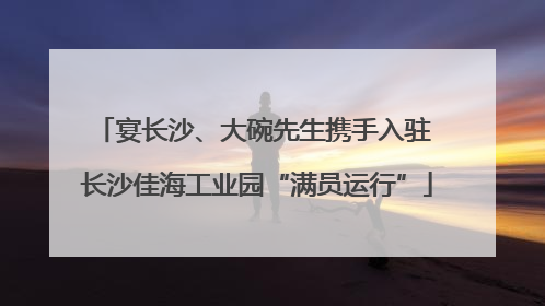 宴长沙、大碗先生携手入驻 长沙佳海工业园“满员运行”