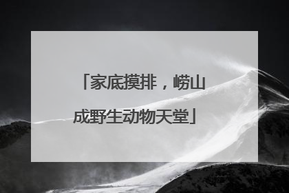 家底摸排，崂山成野生动物天堂