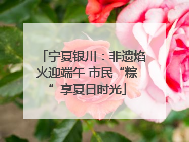 宁夏银川：非遗焰火迎端午 市民“粽”享夏日时光