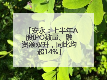 安永：上半年A股IPO数量、融资额双升，同比均超14%