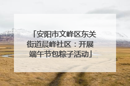 安阳市文峰区东关街道晨峰社区：开展端午节包粽子活动