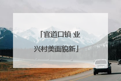 官道口镇 业兴村美面貌新