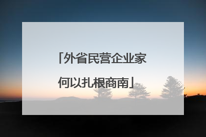 外省民营企业家何以扎根商南