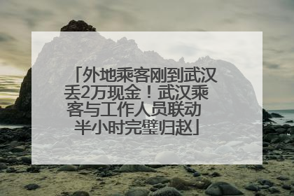 外地乘客刚到武汉丢2万现金！武汉乘客与工作人员联动 半小时完璧归赵