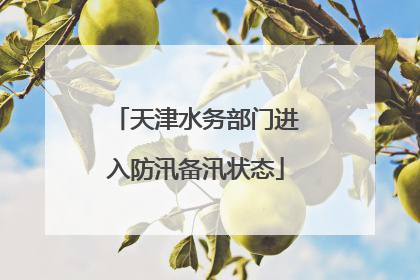 天津水务部门进入防汛备汛状态