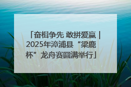 奋楫争先 敢拼爱赢｜2025年漳浦县“梁鹿杯”龙舟赛圆满举行