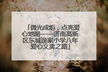 微光成炬，点亮爱心地图——济南高新区东城逸家小学八年爱心义卖之路