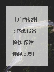 广西梧州：输变设备检修 保障迎峰度夏