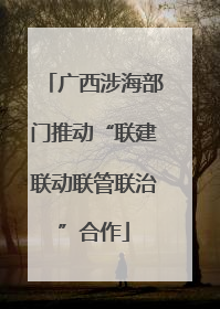 广西涉海部门推动“联建联动联管联治”合作