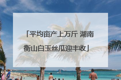 平均亩产上万斤 湖南衡山白玉丝瓜迎丰收