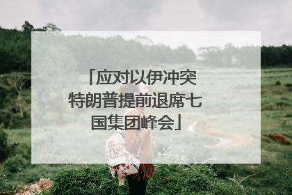 应对以伊冲突 特朗普提前退席七国集团峰会