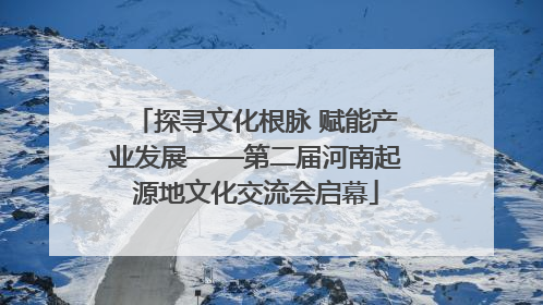 探寻文化根脉 赋能产业发展——第二届河南起源地文化交流会启幕