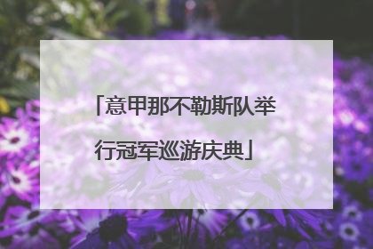 意甲那不勒斯队举行冠军巡游庆典
