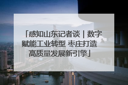 感知山东记者谈｜数字赋能工业转型 枣庄打造高质量发展新引擎