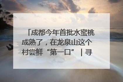 成都今年首批水蜜桃成熟了，在龙泉山这个村尝鲜“第一口”｜寻找和美乡村推荐官