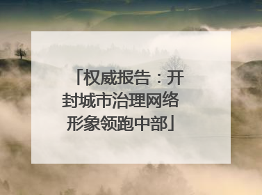 权威报告：开封城市治理网络形象领跑中部