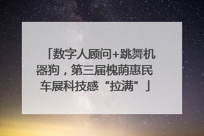 数字人顾问+跳舞机器狗，第三届槐荫惠民车展科技感“拉满”