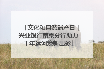 文化和自然遗产日｜兴业银行南京分行助力千年运河焕新出彩