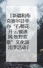 新疆和布克赛尔县举办“石榴花开·云骥逐风·牧野欢歌”文化演出季活动