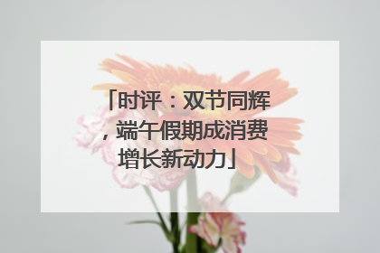 时评：双节同辉，端午假期成消费增长新动力