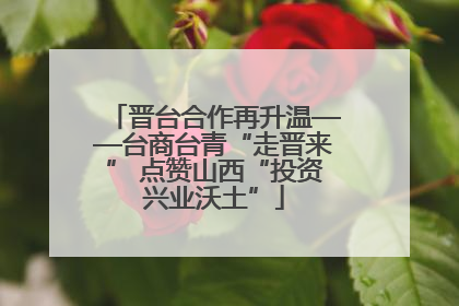 晋台合作再升温——台商台青“走晋来” 点赞山西“投资兴业沃土”