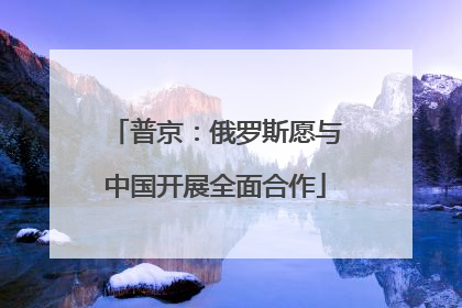 普京：俄罗斯愿与中国开展全面合作
