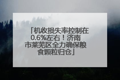 机收损失率控制在0.6%左右！济南市莱芜区全力确保粮食颗粒归仓
