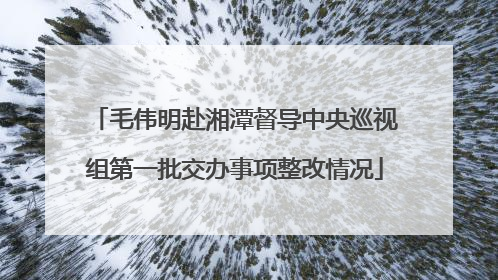 毛伟明赴湘潭督导中央巡视组第一批交办事项整改情况