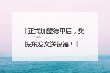 正式加盟德甲后，樊振东发文送祝福！