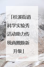 桂溪街道科学实验秀活动助力传统商圈焕新升级