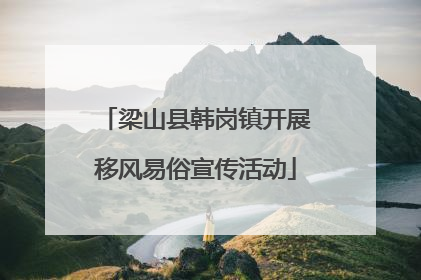 梁山县韩岗镇开展移风易俗宣传活动
