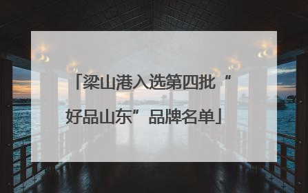 梁山港入选第四批“好品山东”品牌名单